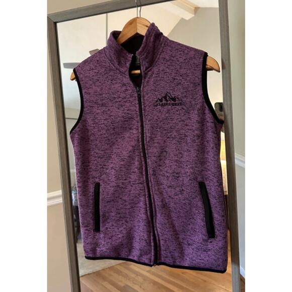 Guides Choice Alaskan Gear Women’s Fleece Vest Purple Full Zip Outdoor Warm - Picture 1 of 5